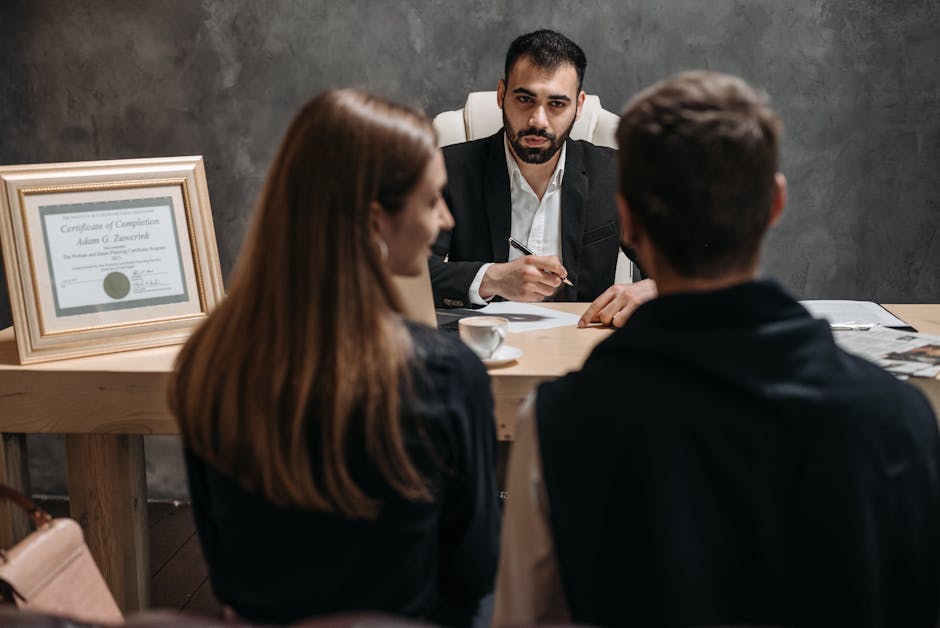 professional legal team consulting business clients in modern office